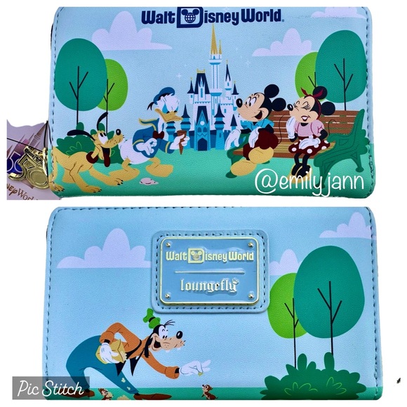 Walt Disney World♠️Mickey & Friends Zip Wallet - Picture 1 of 6
